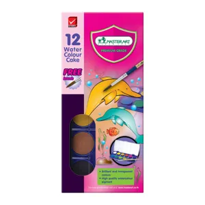 มาสเตอร์อาร์ต สีน้ำก้อน 12 สี